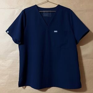 Figs | Catarina One Pocket Scrub Top V-Neck Navy Blue Size XL